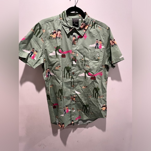 Studio Castle in the Sky Pazu, Sheeta, and Friends Woven Button-Up (Medium) - Picture 2 of 7